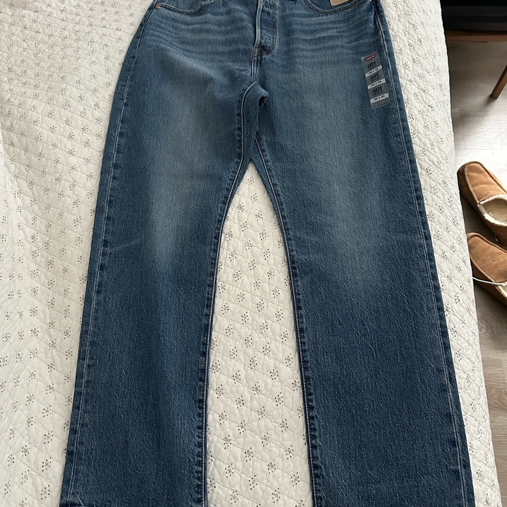 NWT Levi’s 501 Original Blue Denim Jeans 32 X 30